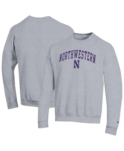 Мужская толстовка Champion Northwestern Wildcats, серый меланж
