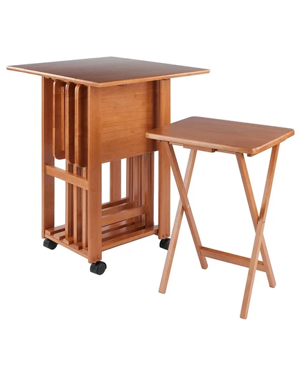 Набор из 5 столиков-подносов Winsome Sophia, под тик