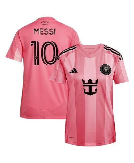 Женская футболка Adidas Messi Inter Miami, светло-розовая