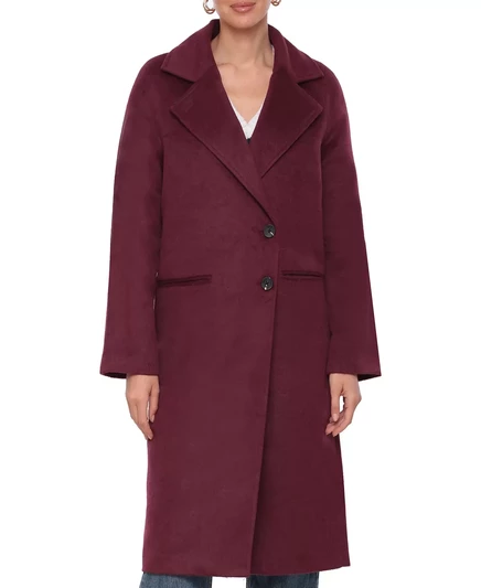  Женское двубортное пальто Walker burgundy