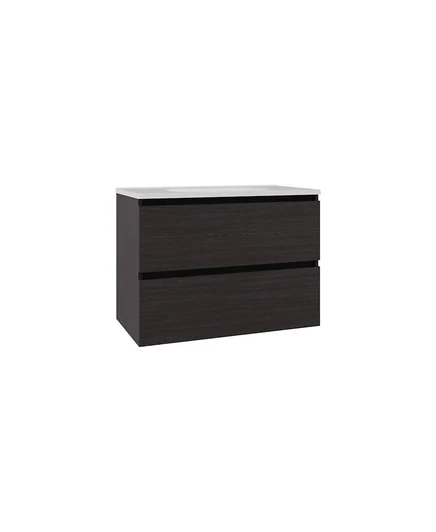 Шкаф для ванной TUHOME Opalo 80 из MDF, черный