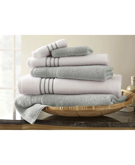 Набор полотенец Modern Threads Quick Dry Stripe, 6 шт., серебристый