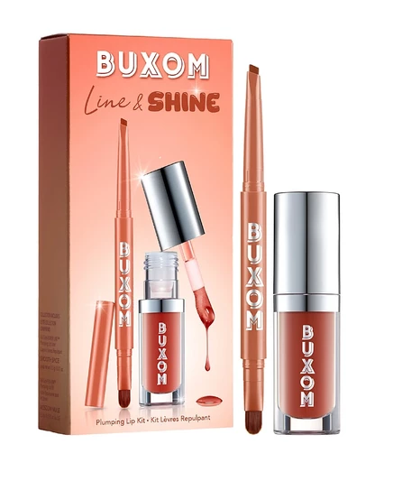 Косметика Buxom Cosmetics, 2 шт. Набор для придания блеска губам и подводки для губ multi
