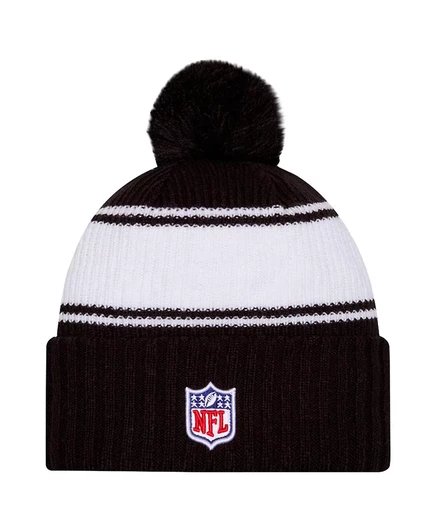 Мужская вязаная шапка New Era New York Jets с помпоном, черная