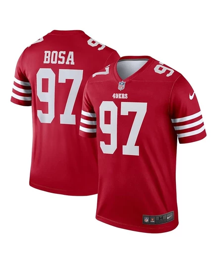Мужская игровая футболка Nike Nick Bosa Legend San Francisco 49ers, красная
