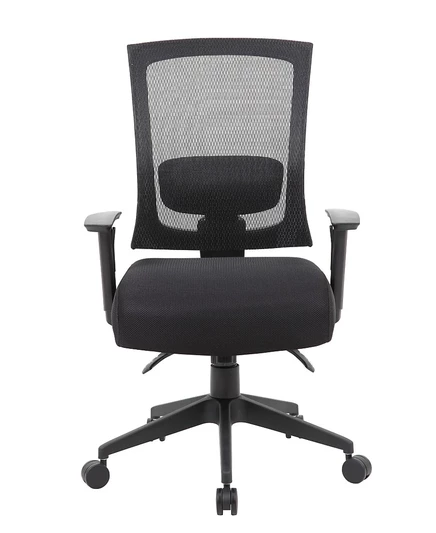 Рабочее кресло Boss Office Products с сетчатой спинкой и 3-мя лопастями, черное