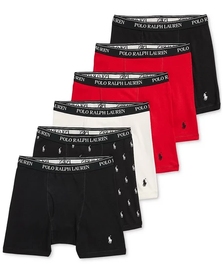 Мужские боксер-брифы polo ralph lauren, 6 шт., классика