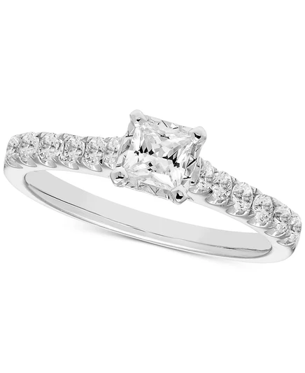Помолвочное кольцо Macy's 5/8 карат из 14k белого золота