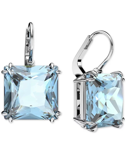 Серьги Swarovski Millenia квадратные подвесные, голубые