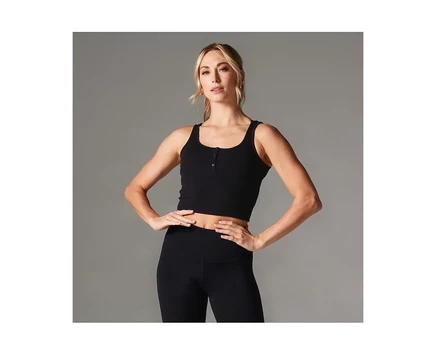 Женская приталенная майка Henley от Tavi ebony