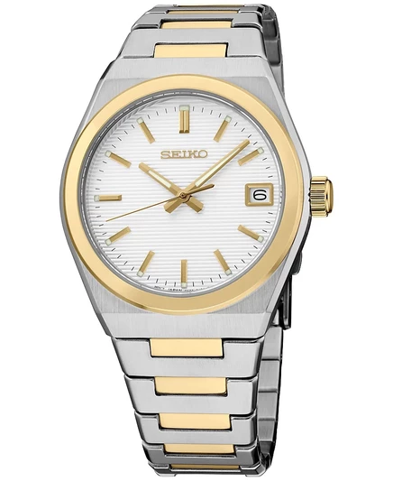 Женские часы Seiko Essentials 34 мм, двухцветные, белые