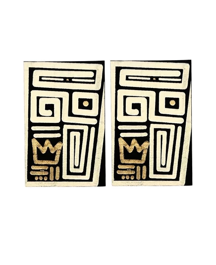 Женские пусеты Swanky Designs Hand Painted, бежевые