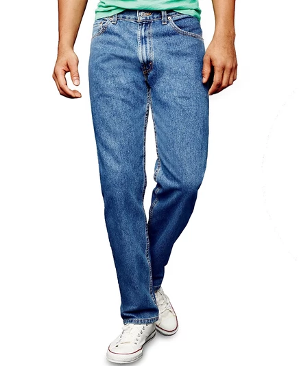 Мужские джинсы Levi's 505 прямого кроя, без стрейча, синие