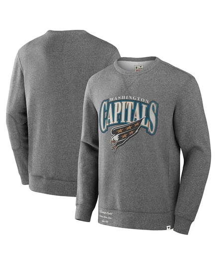 Мужская толстовка fanatics washington capitals, серый меланж