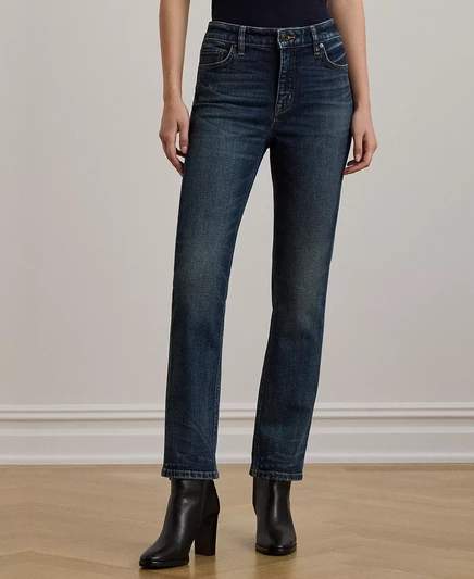 Женские джинсы Lauren Ralph Lauren с высокой посадкой и прямыми щиколотками cypress wash