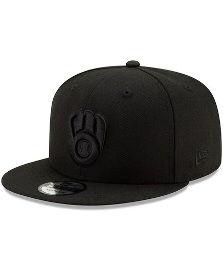 Мужская кепка New Era Milwaukee Brewers 9FIFTY, черная