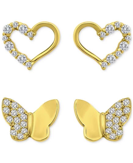 Серьги Giani Bernini с куб. цирконием, 18K золото