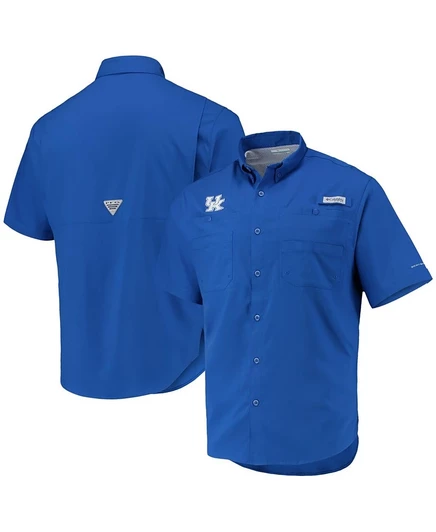 Мужская рубашка Columbia Tamiami Omni-Shade Kentucky Wildcats, синяя