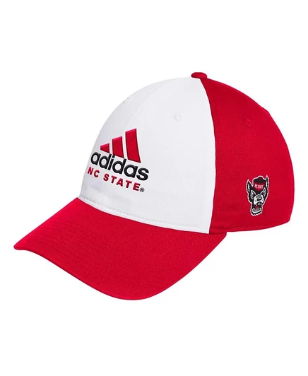 Мужская кепка Adidas NC State Wolfpack, бело-красная