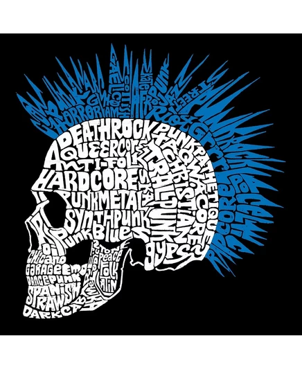 Мужское худи LA Pop Art с принтом Punk Mohawk, черное