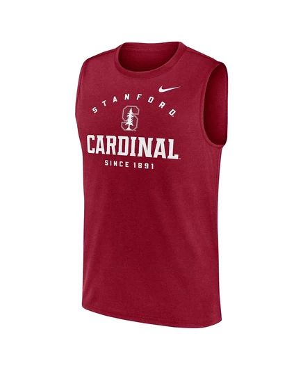 Мужская майка Nike Cardinal Stanford Cardinal Prime Time Legend Lock Up Performance для тренировки мышц cardinal