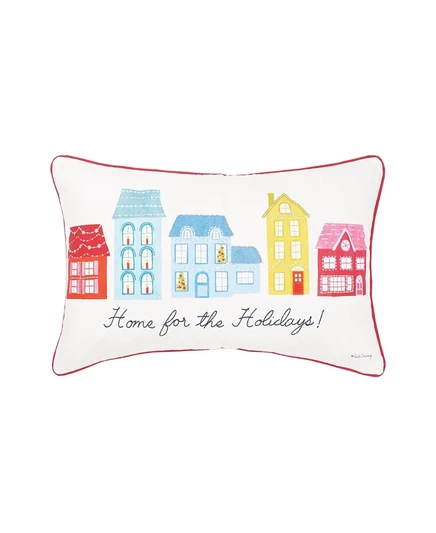 Декоративная подушка C & F Home Village Holiday рождественская, белая