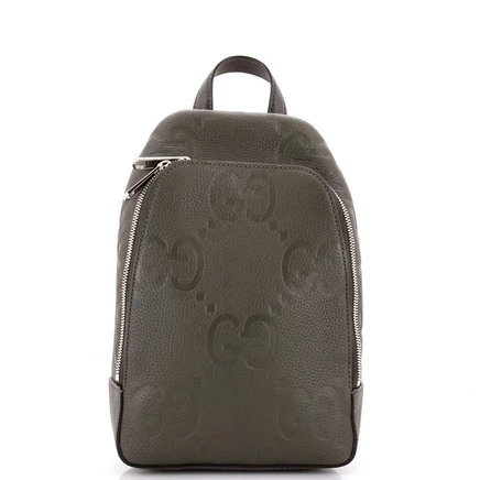 Женская сумка Gucci Sling Bag Jumbo GG, серая