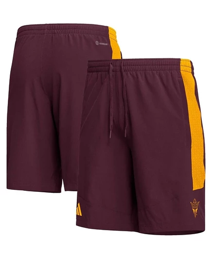Мужские шорты Adidas Arizona State Sun Devils AEROREADY, бордовые