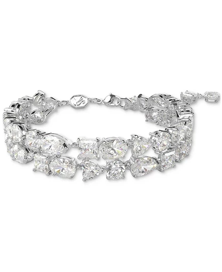 Женский браслет Swarovski Mesmera двойной, родий, серебристый