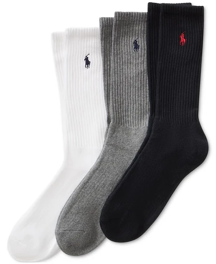 Мужские носки Polo Ralph Lauren 3 шт., разм. 13–16, мультицвет
