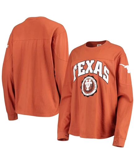 Женская футболка Pressbox Texas Longhorns Edith, оранжевая