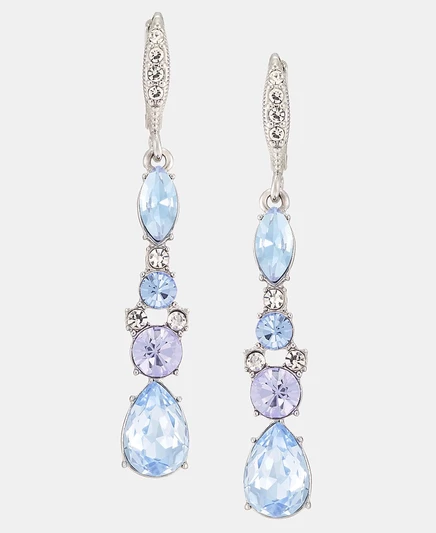 Серьги-подвески Givenchy с кристаллами, синие