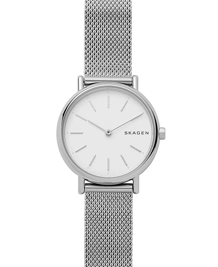 Женские часы Skagen Signatur 30 мм на миланском браслете, белые