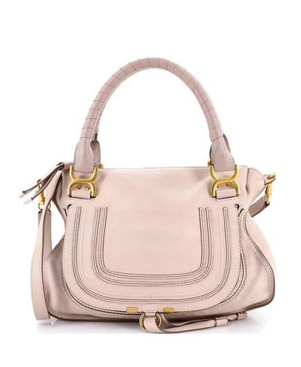 Женская сумка Pre-Owned Chloe Marcie Medium, бежево-коричневая
