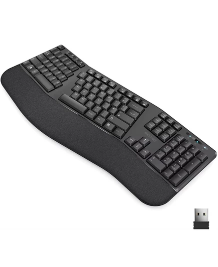 Беспроводная эргономичная клавиатура Delton KB200 (DKBERG24G8-WB) черная