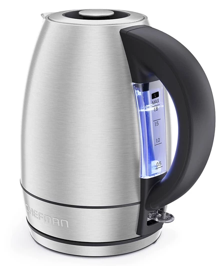 Электрический чайник Chefman 1,8 л из нержавеющей стали, серебристый