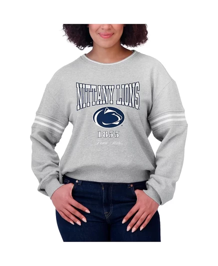 Женская одежда от Erin Andrews Heather Grey Penn State Nittany Lions - классический пуловер в полоску от Erin Andrews heather gray