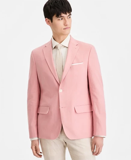 Мужской пиджак Tommy Hilfiger Modern-Fit из льна, розовый