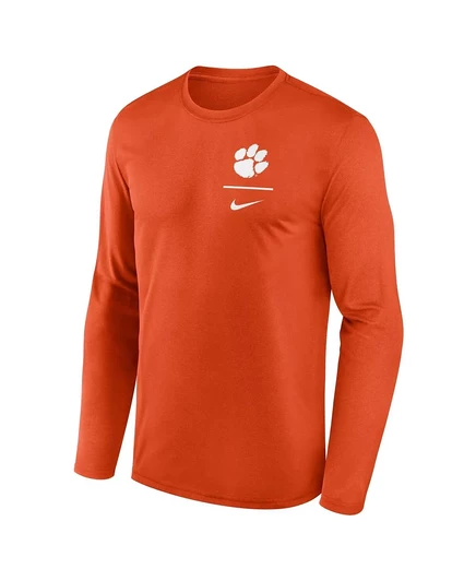 Мужская футболка Nike Clemson длинный рукав, оранжевая