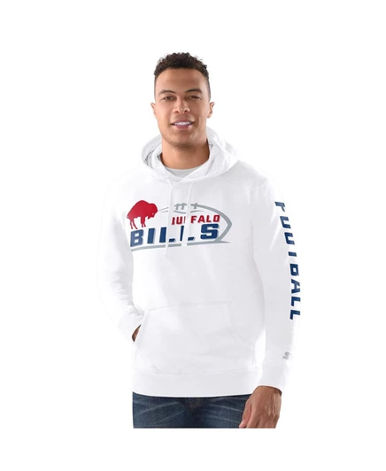 Мужской белый пуловер Buffalo Bills с капюшоном white