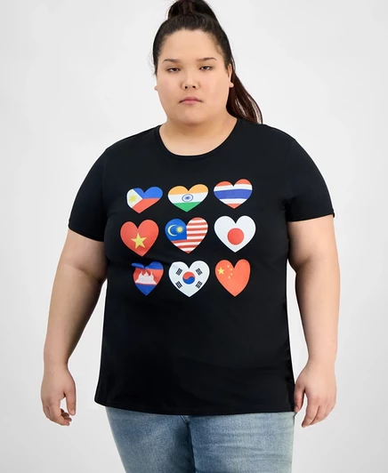 Женская футболка hybrid apparel trendy plus, черная