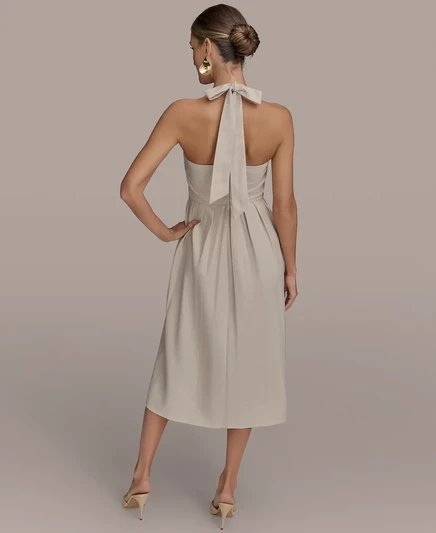 Женское платье миди с завязками на спине от Donna Karan New York natural