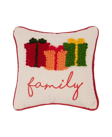 Подушка C & F Home «Family» 20×20 см, бежевая/хаки