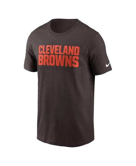 Мужская коричневая футболка Nike Cleveland Browns Prime Time Wordmark Essential от Nike brown