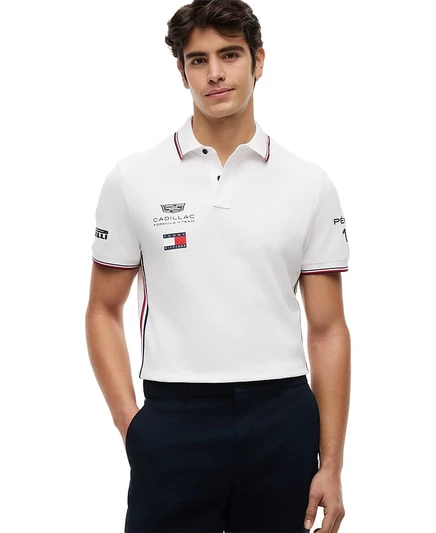 Мужская футболка-поло Tommy Hilfiger x Cadillac F1® для водителей 11, белая