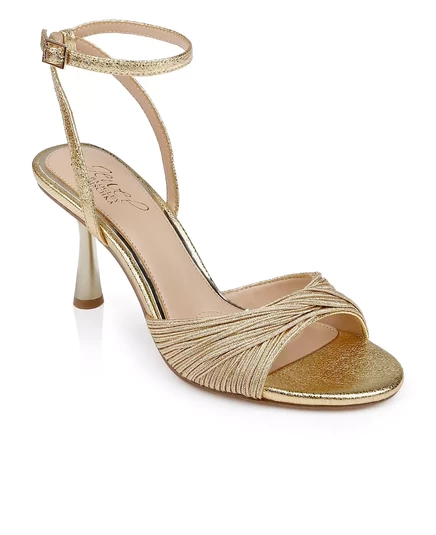 Женские босоножки на шпильке Nanette от Jewel Badgley Mischka gold
