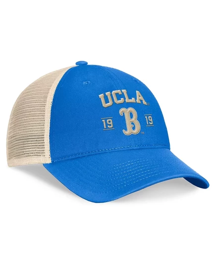 Мужская синяя кепка с регулируемой посадкой UCLA Bruins Heritage Waylon Trucker от Top of the World blue, natural