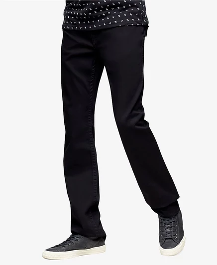 Мужские джинсы True Religion Ricky прямого кроя с клапанными карманами, черные