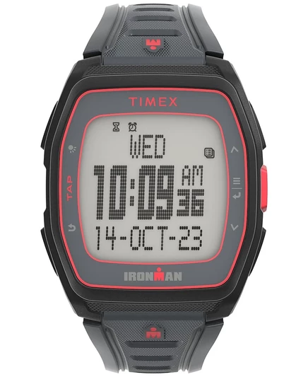 Цифровые часы Timex Unisex Ironman T300 с черным силиконовым ремешком 42 мм черные