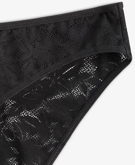 Модное женское нижнее белье-бикини из сетчатого кружева, эксклюзивно в Macy's deep black